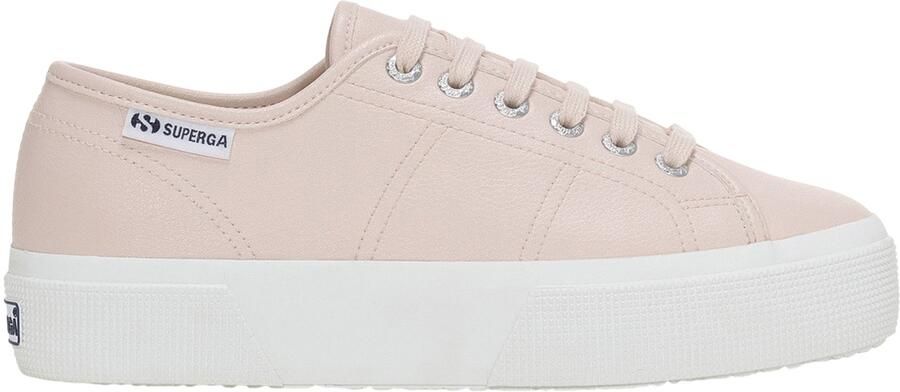 Superga Dames 3740 Leggera Vegan Tumbled Platform Trainers (Beige Kristal)