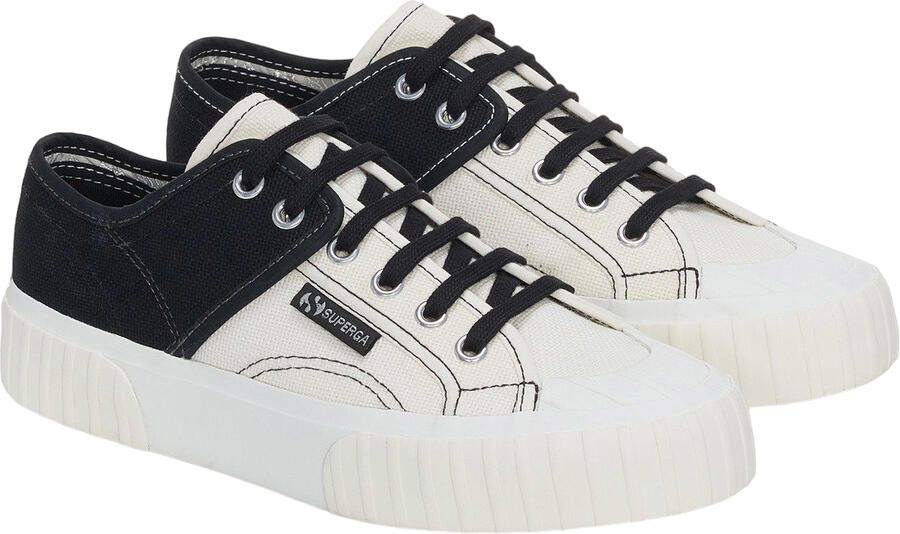 Superga Dames Kleurblok Trainers (Zwart Blauw Oranje)