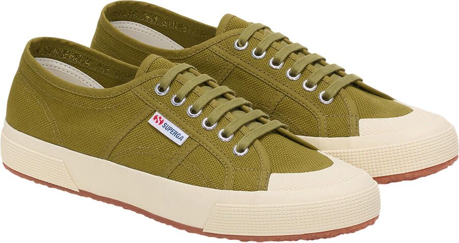 Superga Unisex 2390 Militaire Sportschoenen voor Volwassenen (Militair groen off wit)