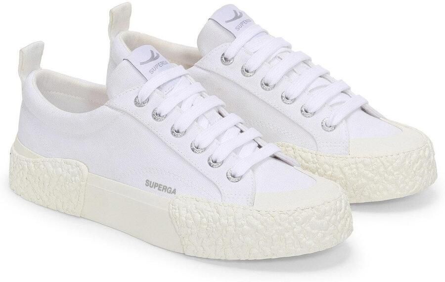 Superga Unisex 2660 Stripe Big Bumpers Trainers voor volwassenen (Wit gebroken wit)