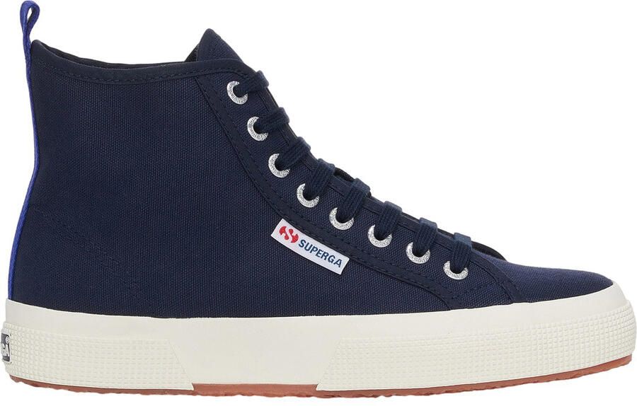 Superga Unisex 2750 Cotton Mid Cut High Tops voor volwassenen (Marine Spectrumblauw Avorio)