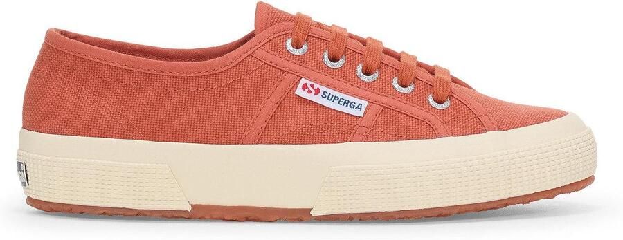 Superga Unisex 2750 Cotu Classic Vegan Sportschoenen voor volwassenen (Bruin Roodachtig Offwit)