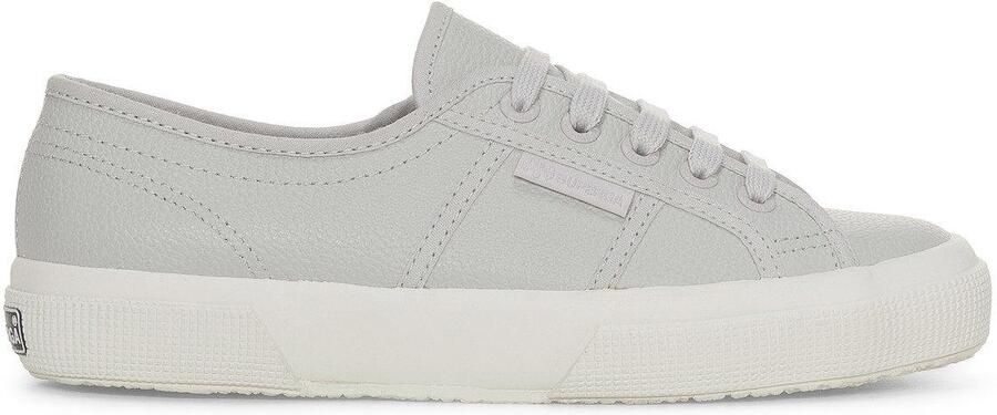 Superga Unisex 2750 Efglu Leather Trainers voor volwassenen (Grijs Zilver Mat Avorio)