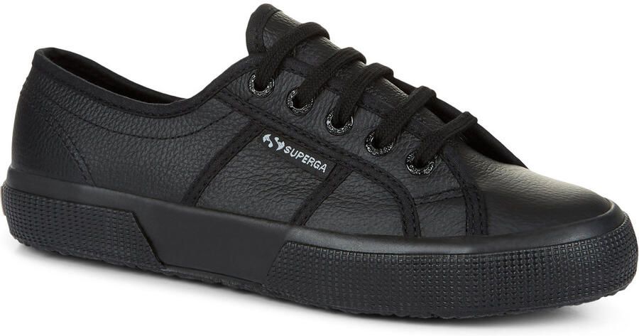 Superga Unisex 2750 Efglu Leather Trainers voor volwassenen (Totaal Zwart)