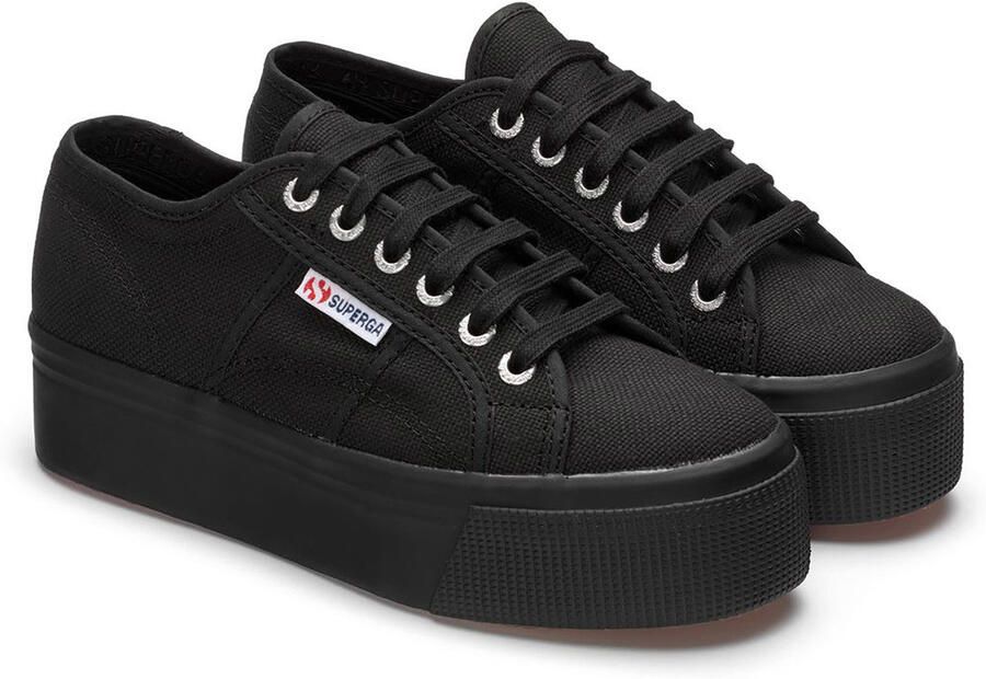 Superga Unisex 2790 Linea Up Down Trainers voor volwassenen (Volledig zwart)