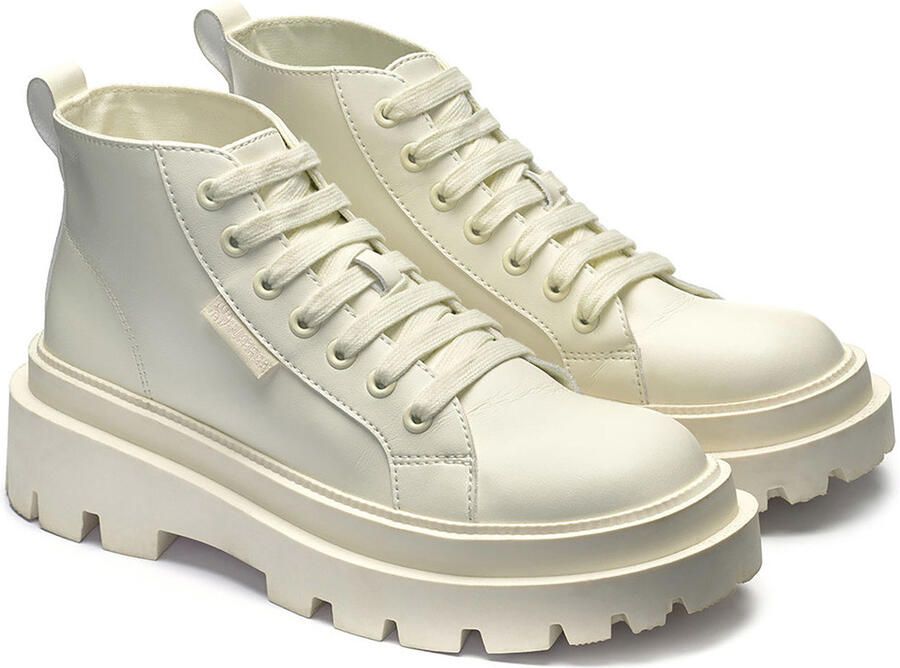 Superga Unisex volwassene 3052 Alpina Apex Faux Leather Mid Cut High Tops (Totaal Natuurlijk beige)