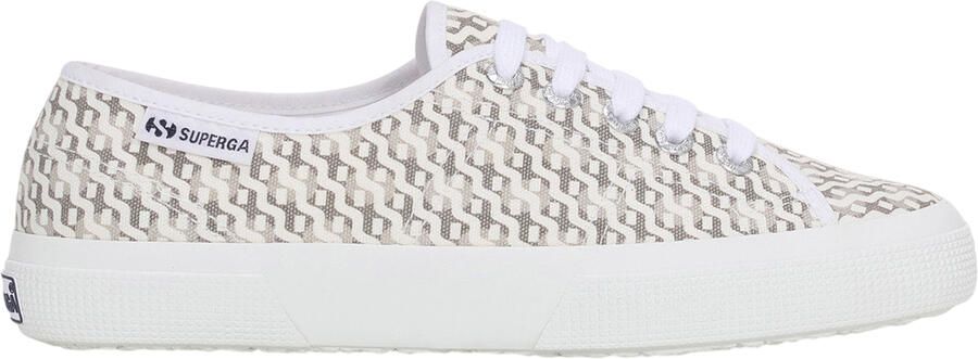 Superga Volwassen 3750 Leggera Print Trainers voor volwassenen (Wit lichtgrijs)