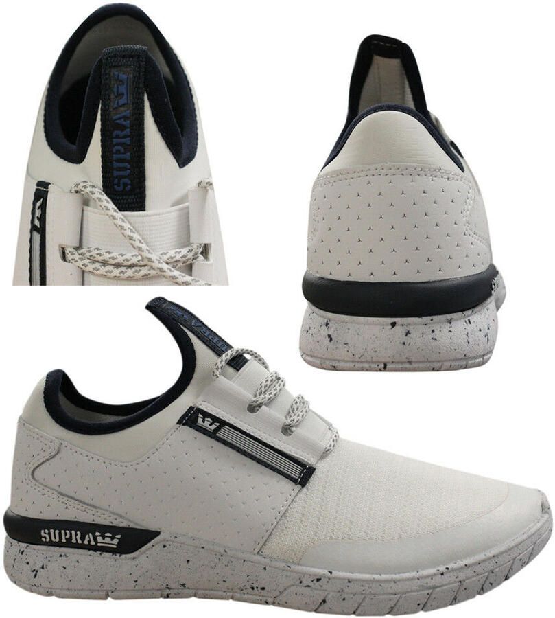 Supra Flow Run Lace Up Heren Casual Trainers Wit 008021 135 Q1