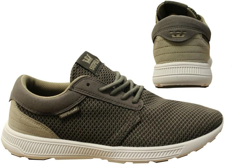 Supra Hammer Run Grijs Mesh Lace Up Casual Heren Hardlooptrainers 08128 036 B84D