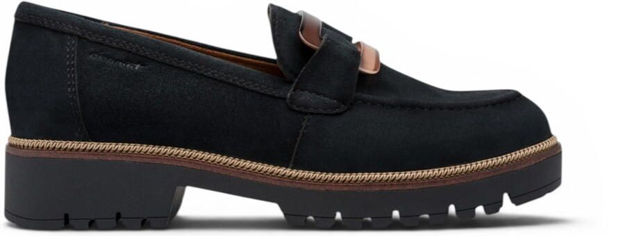 Tamaris dames blauwe suède leren loafer casual schoenen 24722-43 - Foto 1