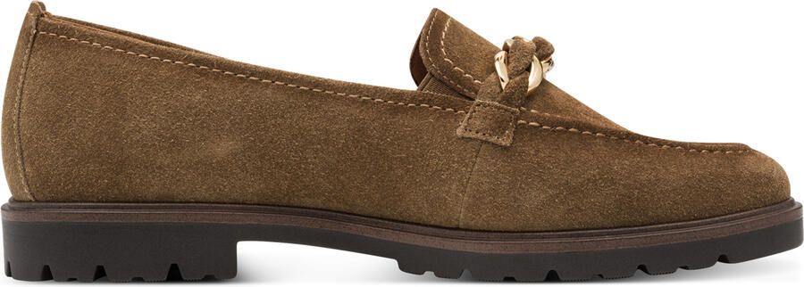 Tamaris Dames Camel Bruine Suède Loafers