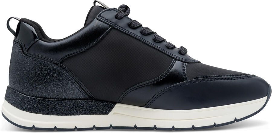 Tamaris Dames Marineblauwe Mode Veterschoenen met Rits