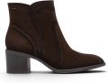 Tamaris Dames Mocca Brown Suède Leren Enkellaarzen met hakken 25313-47 - Donkerbruin