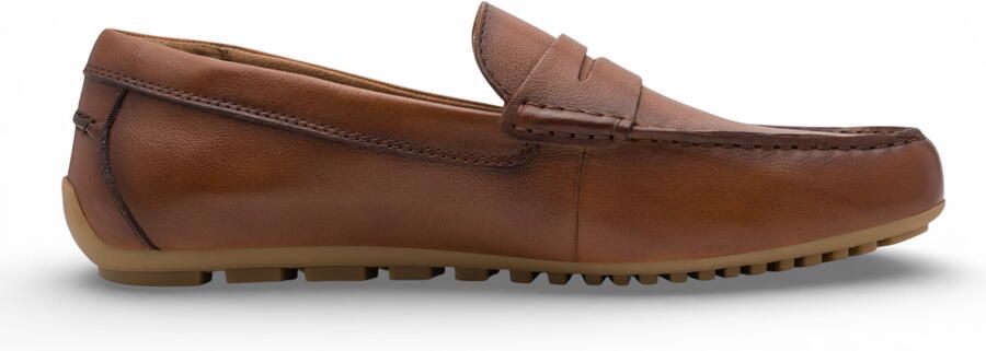 Tamaris Heren Bruine Leren Mocassin Loafers Casual Schoenen