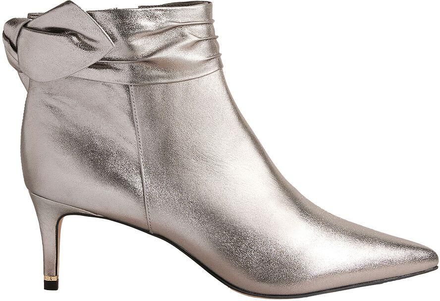 Ted Baker Yona Dames Zilveren Enkellaarsjes