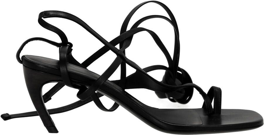 The Attico De Attico Nova 65MM sandalen in zwart leer