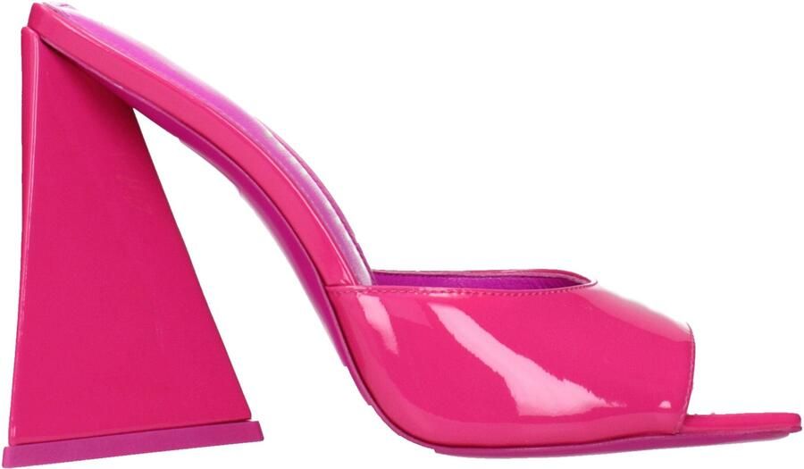 The Attico De Attico Roze Leren Platform Sandalen