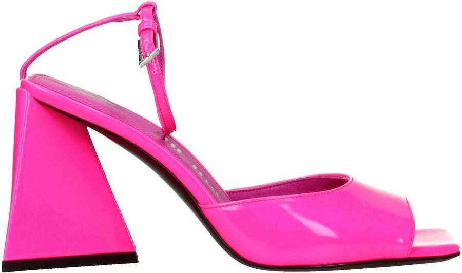 The Attico Roze Leren Stiletto Haksandalen