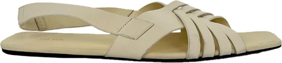 The Row Pre-owned De Row Meera leren sandalen in crèmekleurig leer