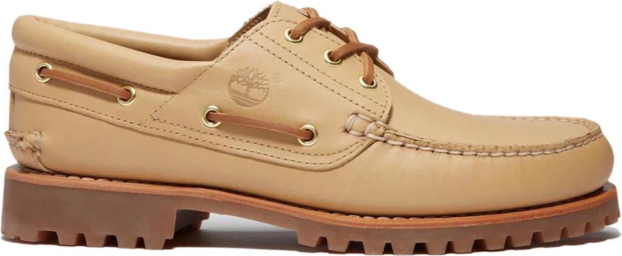 Timberland Authentieke handgenaaide bootschoenen met 3 veterogen.