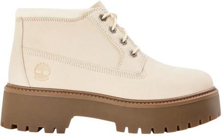 Timberland Dames Stone Street Leren Waterdichte Enkellaarsjes (Wit)