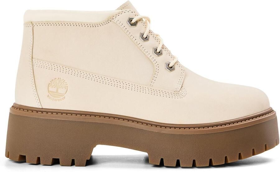 Timberland Dames Stone Street Waterdichte enkellaarzen van leer (Natuurlijk)