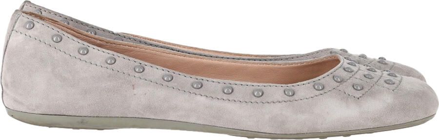 Tod'S Pre-owned Tod's Gelaagde Ballerina's in Grijs Suede