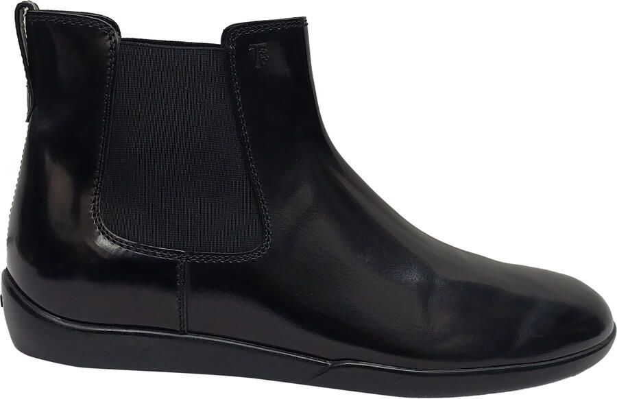 Tod'S Pre-owned Tod's Instap Enkellaarzen in Zwart Glanzend Leder