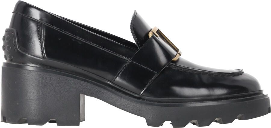 Tod'S Pre-owned Tod's platform loafers met gesp in zwart kalfsleer