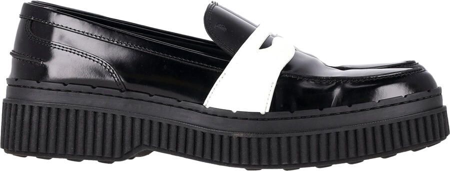 Tod'S Pre-owned Tod's Platform Penny Loafers in Zwart Leer