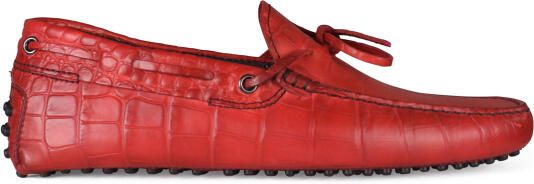 TOD'S Tod s leren mocassins rood