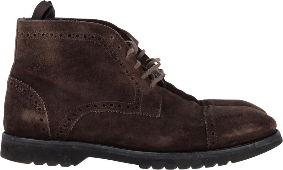 Tom Ford Pre-owned Tom Ford Laser Cut Lacer-Up Chukka Boots in Bruin Suède