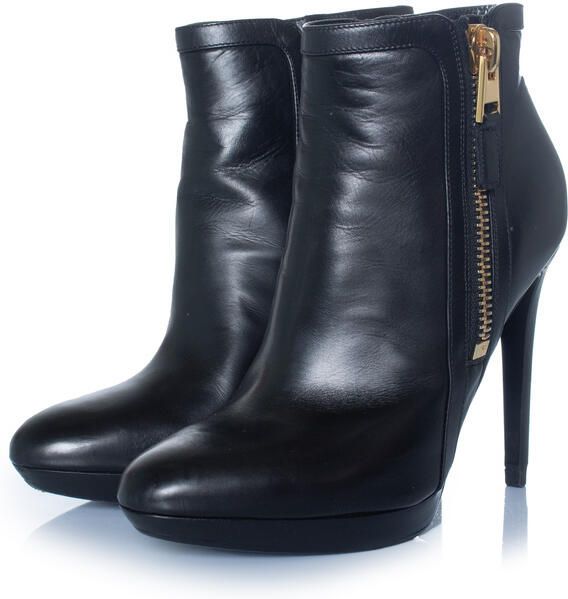 Tom Ford Pre-owned Tom Ford zwarte leren platform enkellaarsjes