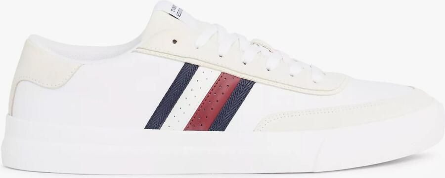 Tommy Hilfiger CUPSET RWB LEATHER Heren Sneakers Wit
