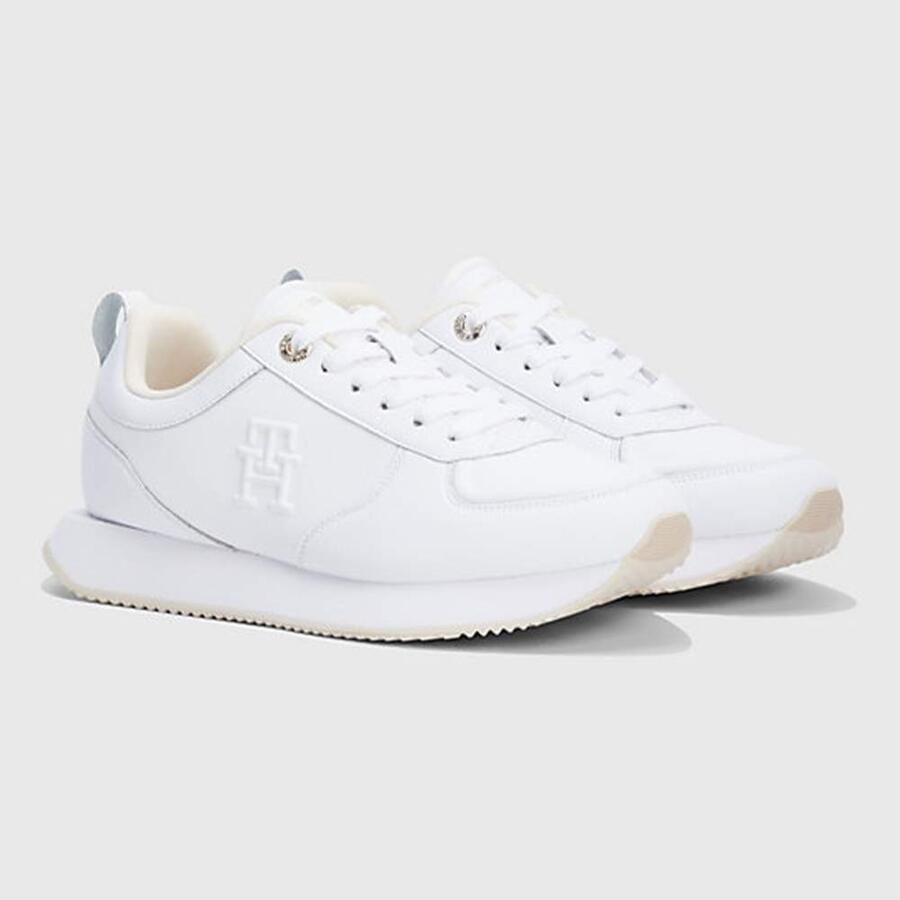 Tommy Hilfiger Sneakers Casual Leren Runner Wit