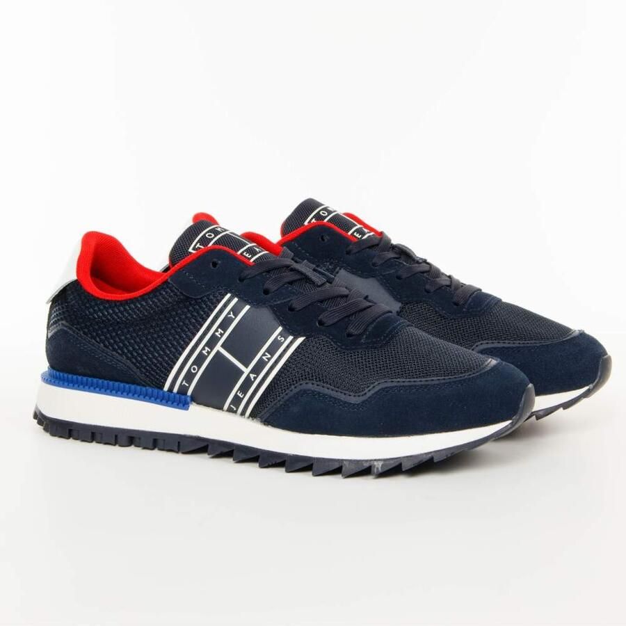 Tommy Hilfiger Sneakers voor heren van in het blauw