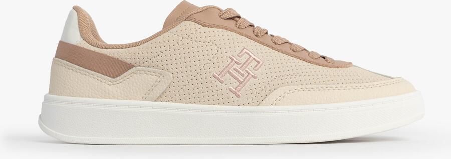 Tommy Hilfiger Th Monogram Trainer Dames Sneakers Muslin Klei Steen