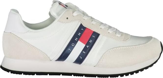 Tommy Hilfiger Witte Beige Polyester Heren Sneakers