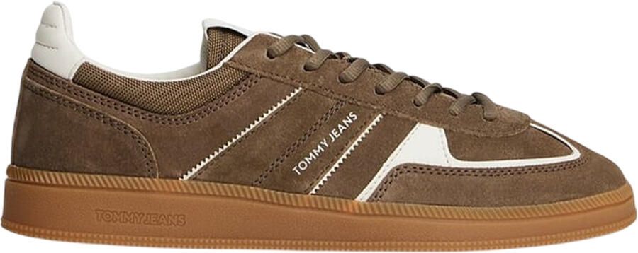 Tommy Jeans Greenwich suède platte sportschoenen voor dames (Bruin)