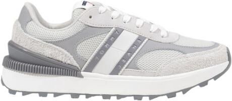 Tommy Jeans Tommy Hilfiger Jeans Grijze Suède Leren Sport Sneakers