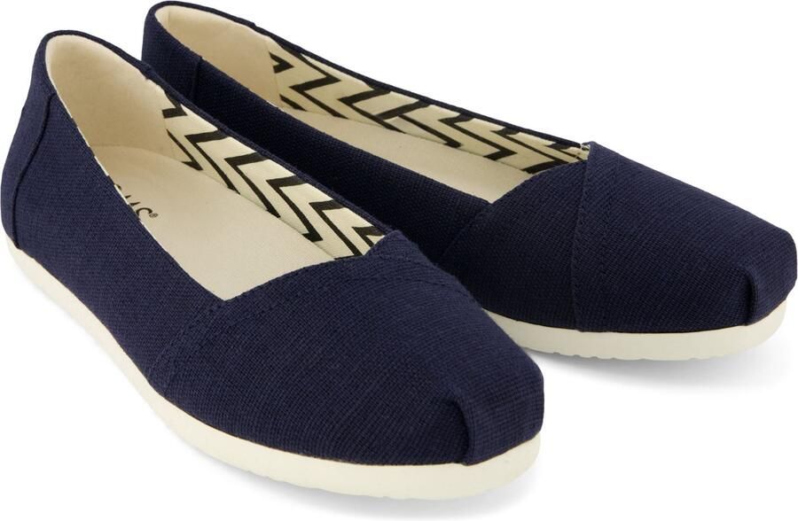 TOMS Alpargata Ballet Canvas Dames Marineblauwe Espadrilles