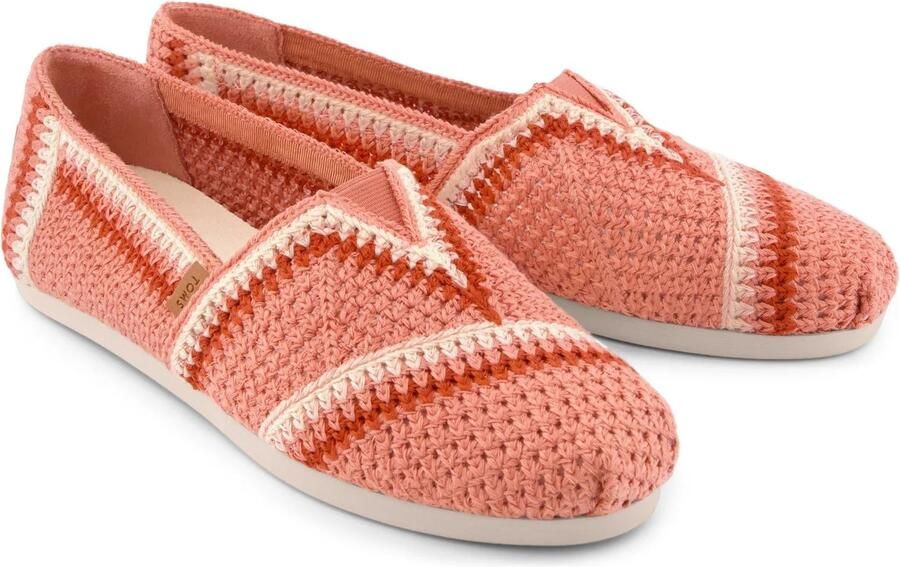 TOMS Alpargata Classic Katoenen Dames Middenroze Espadrilles
