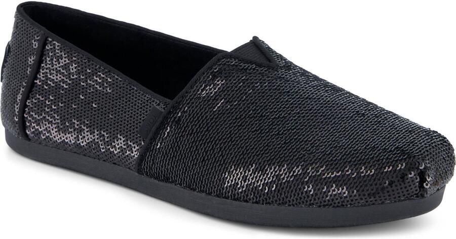 TOMS Alpargata Pailletten Textiel Dames Zwarte Espadrilles