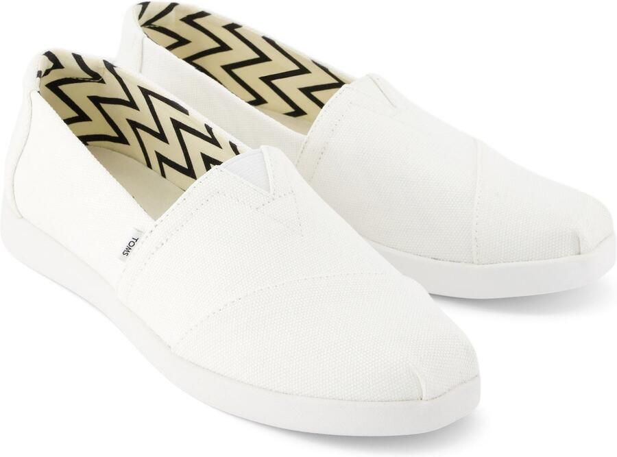 TOMS Alpargata Plus 100% Katoen Dames Witte Espadrilles