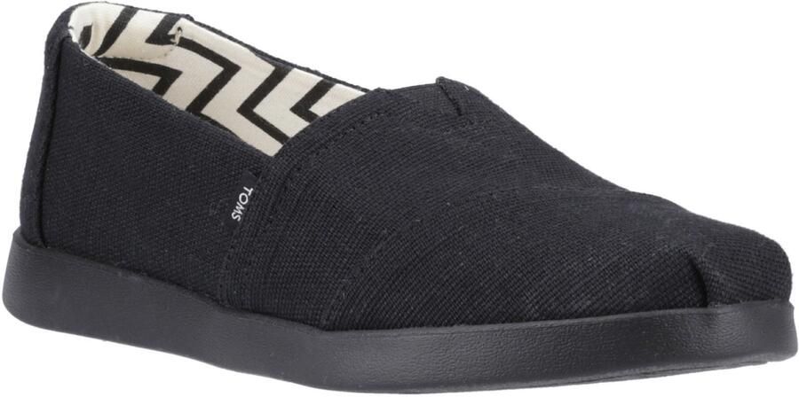 TOMS Alpargata Plus Jute Vrouwen Zwart Zwarte Espadrilles
