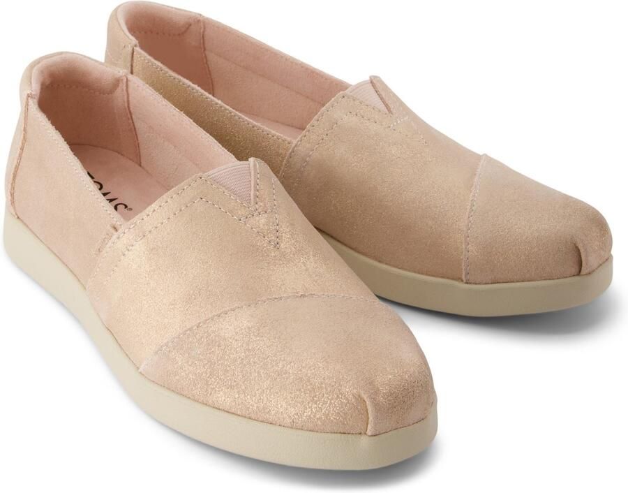 TOMS Alpargata Plus Leer Dames Pale Rose Espadrilles
