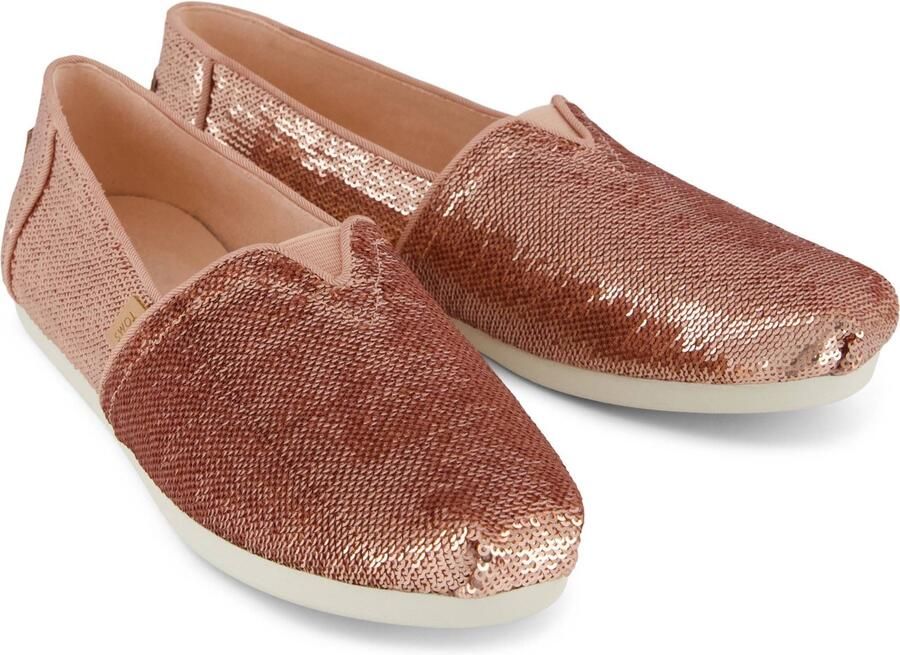TOMS Alpargata Sequin Textiel Dames Roze Espadrilles