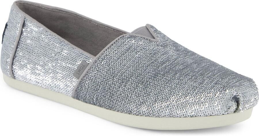 TOMS Alpargata Sequins Textiel Dames Zilveren Espadrilles