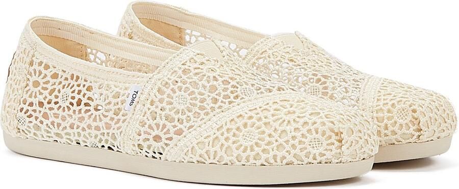 TOMS Apargata Crochet Natural Espadrilles Dames Sandaal Beige