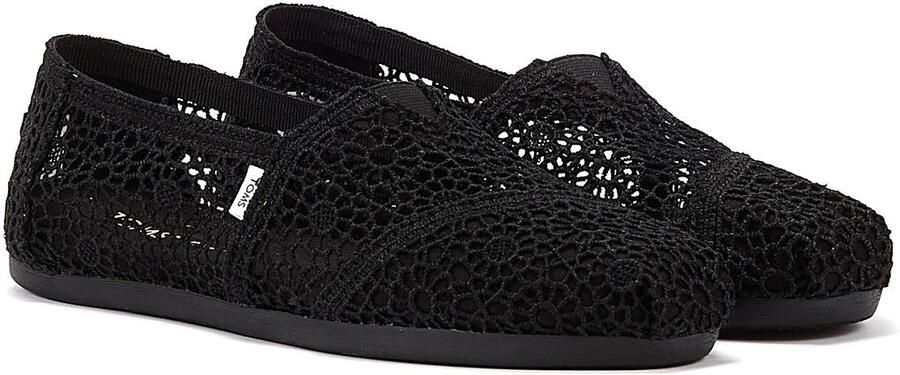 TOMS Apargata Crochet zwarte dames Espadrilles